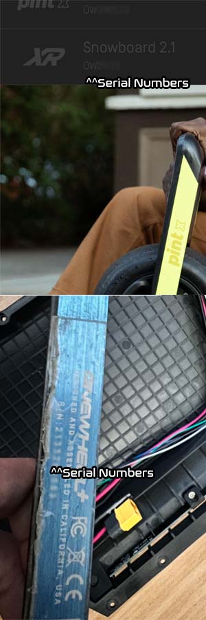 onewheel serial numbers
