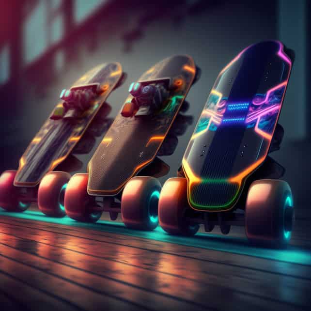 futuristic electric skateboard concepts tron style