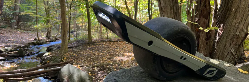 onewheel headlights by the river