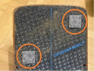 felt pads added to the top of the grip-tape
