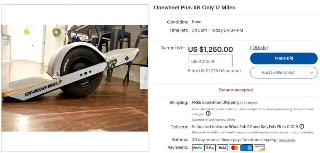 used onewheels on ebay