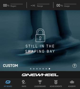 Onewheel GT Custom DIgital Shaping is pending