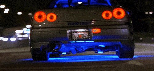 Fast and Furious undercarriage lighting on a car