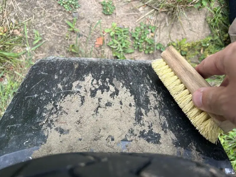 brushing off bumper