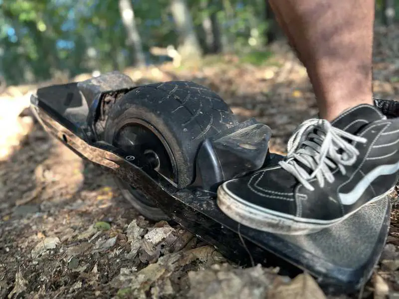 onewheel gt with wtf rails with a wrap